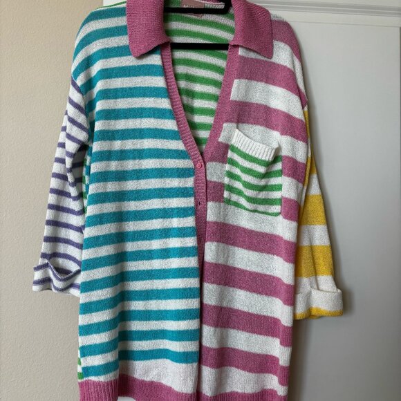 Colorful Sonny Oversized Button Up Cardigan Sweater - S - Picture 5 of 6